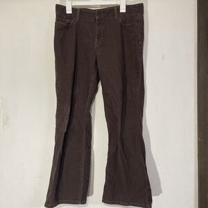 LL Bean Pants Womens 14 PET  Brown Corduroy Classic  Casual Outdoor